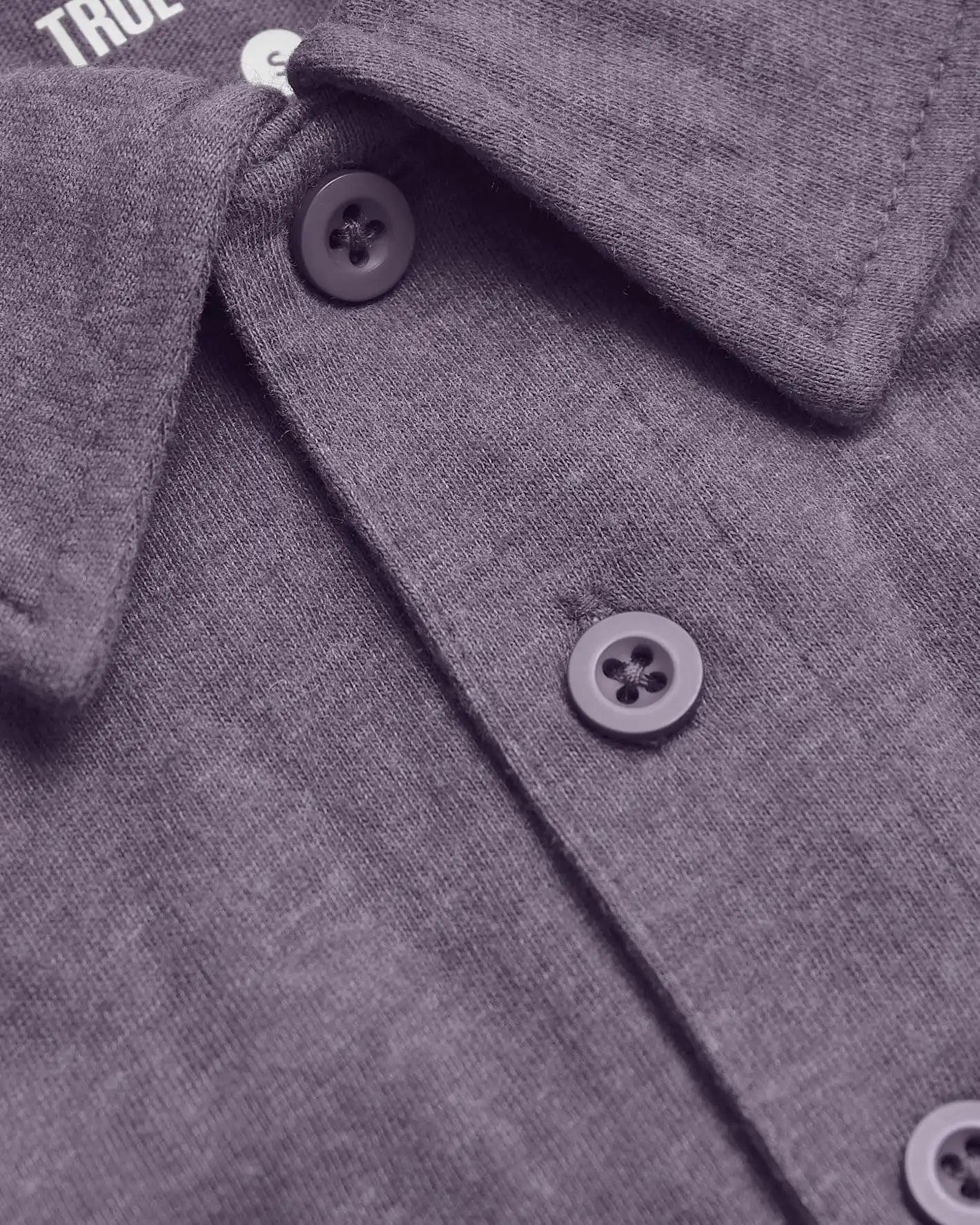 Dark Heather Amethyst Short Sleeve Polo