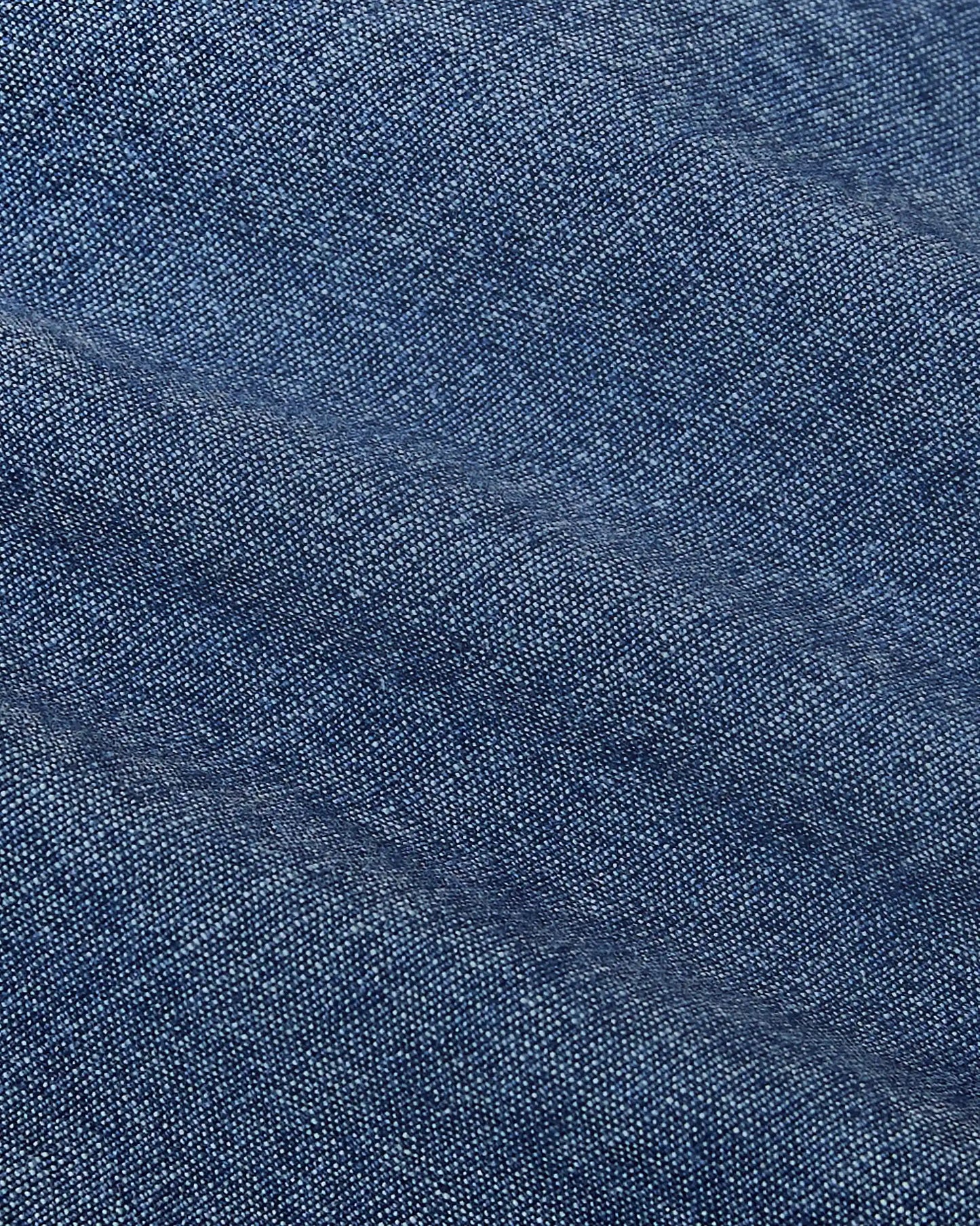 Light Indigo Wash Short Sleeve Stretch Chambray Shirt