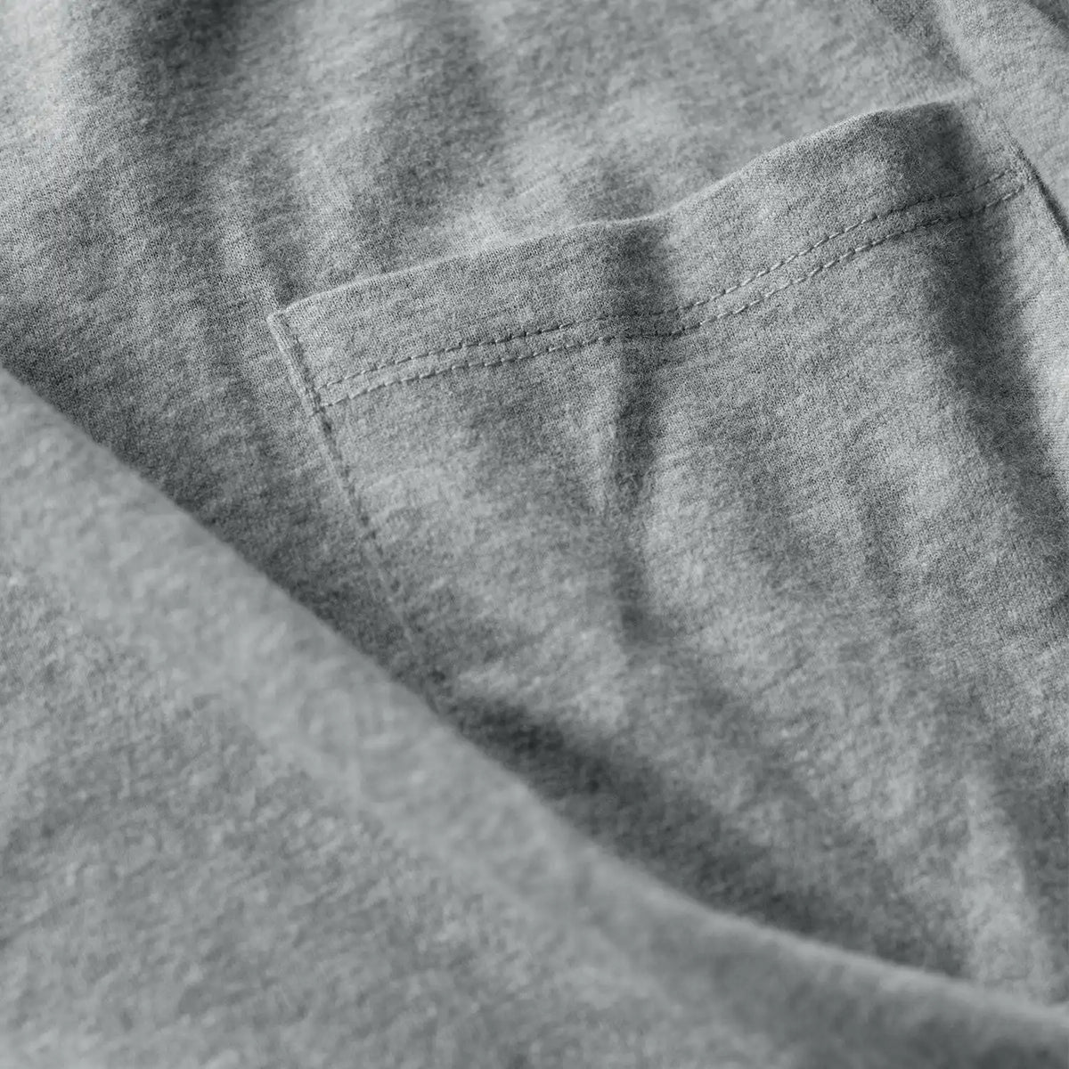 Heather Gray Pocket Crew Tee