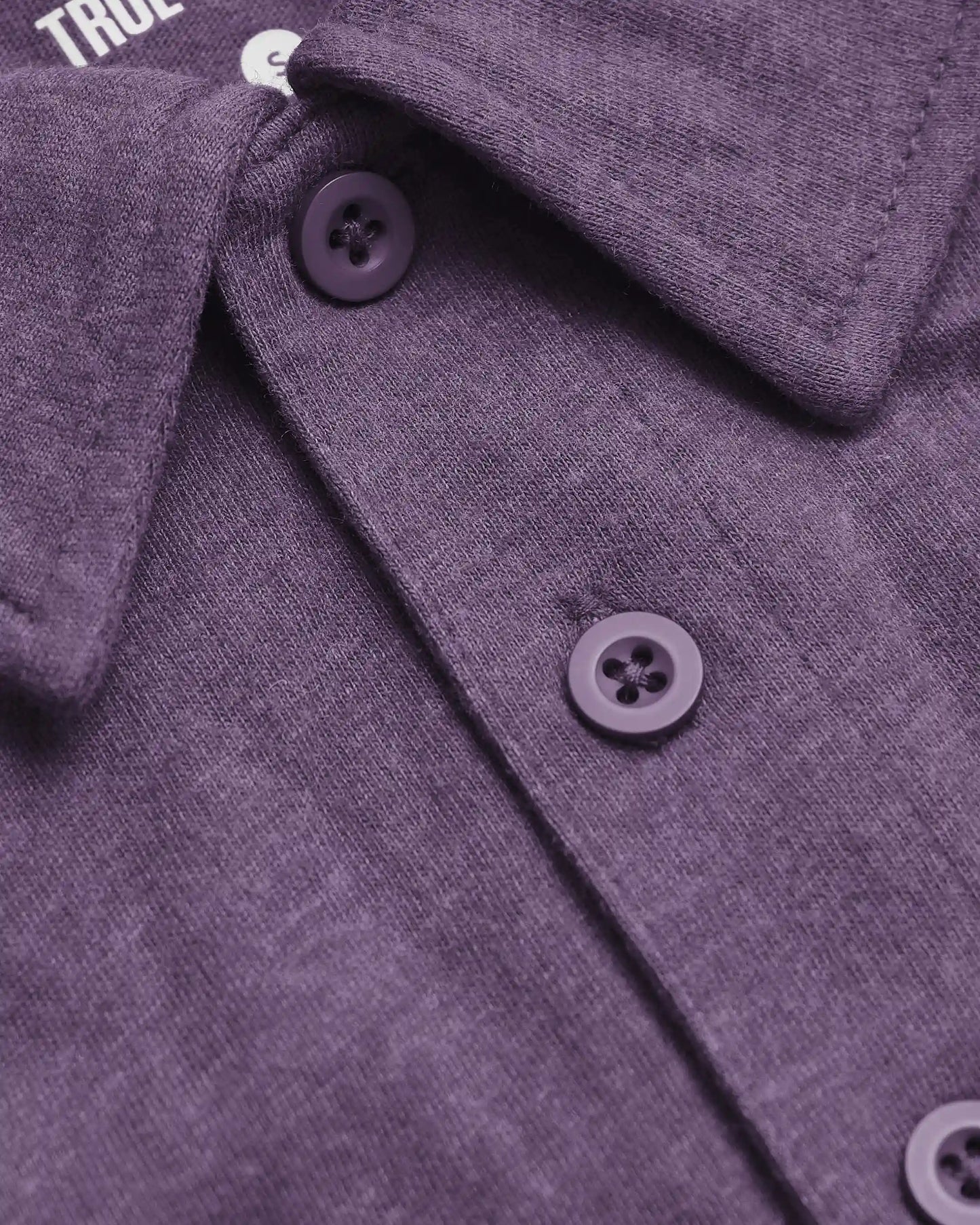 Dark Heather Plum Short Sleeve Tall Polo