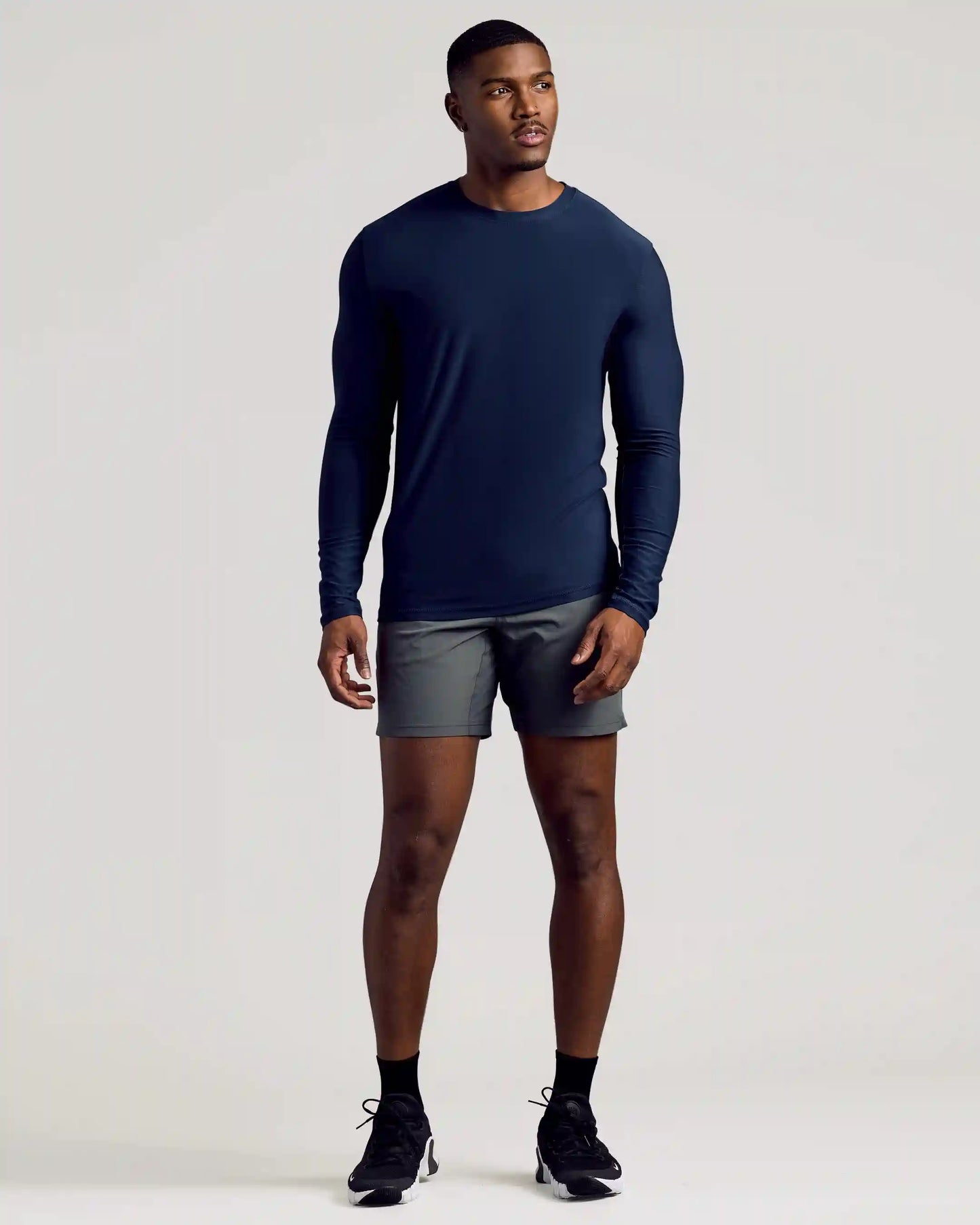 Navy Long Sleeve Tall Active Crew