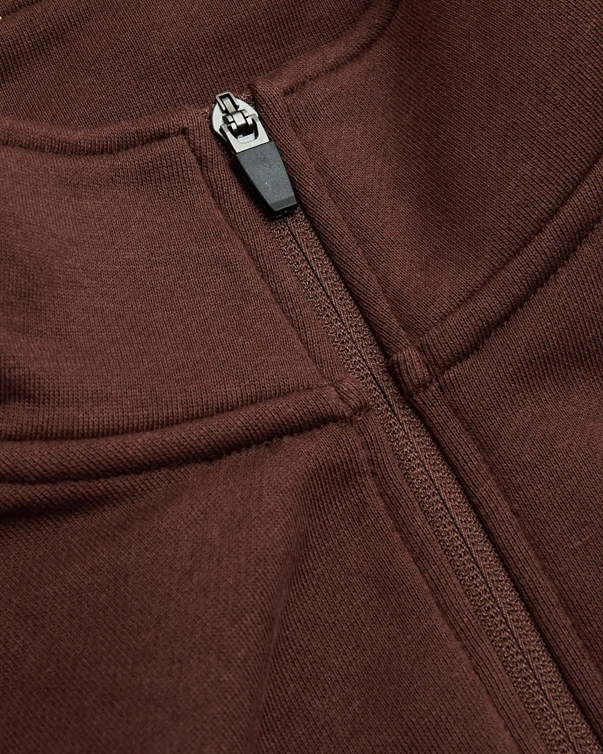 Carob Quarter Zip Fleece Sweatshirt