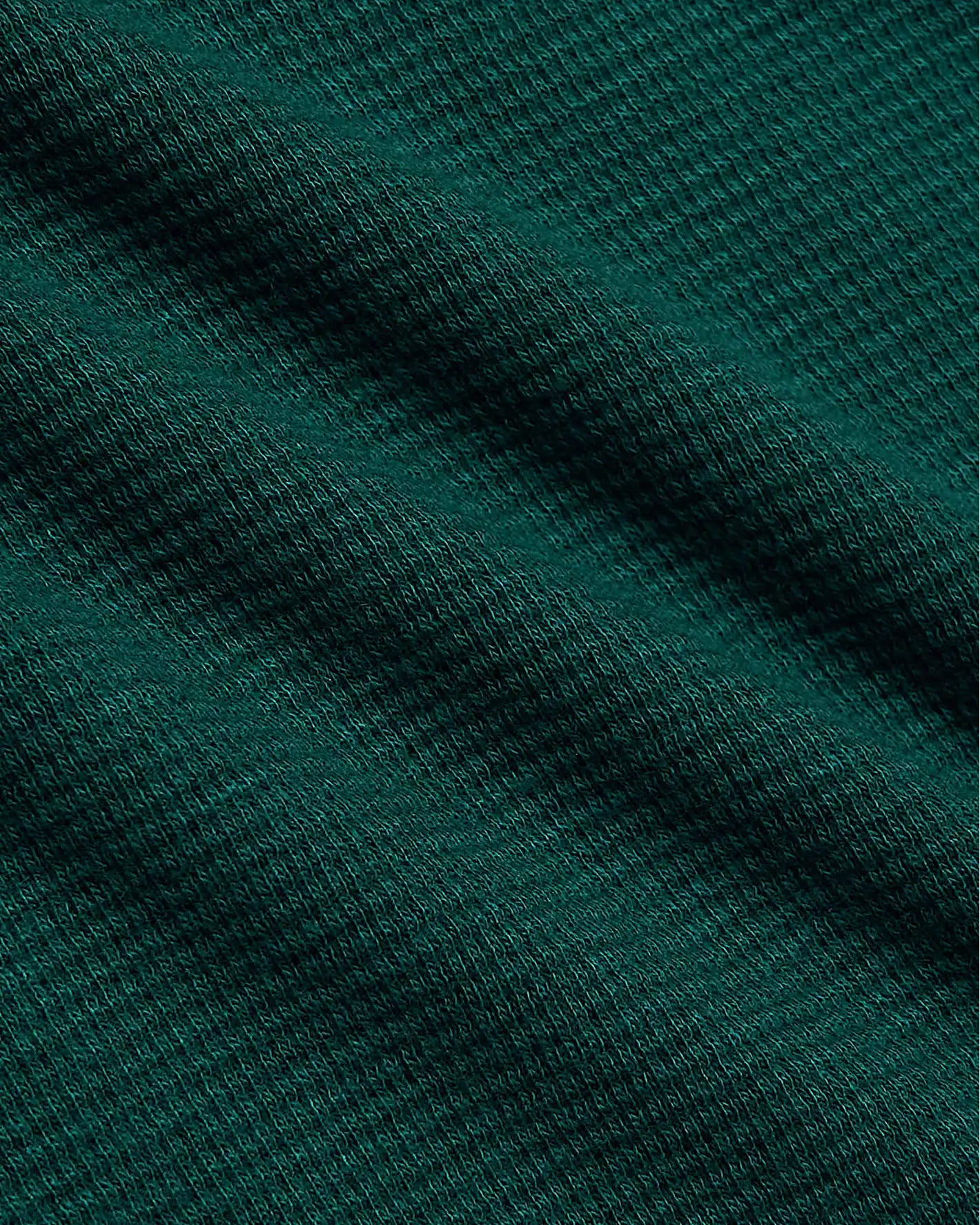 Womens Deep Emerald Waffle Long Sleeve Henley & Waffle Leg Pant 2-Pack
