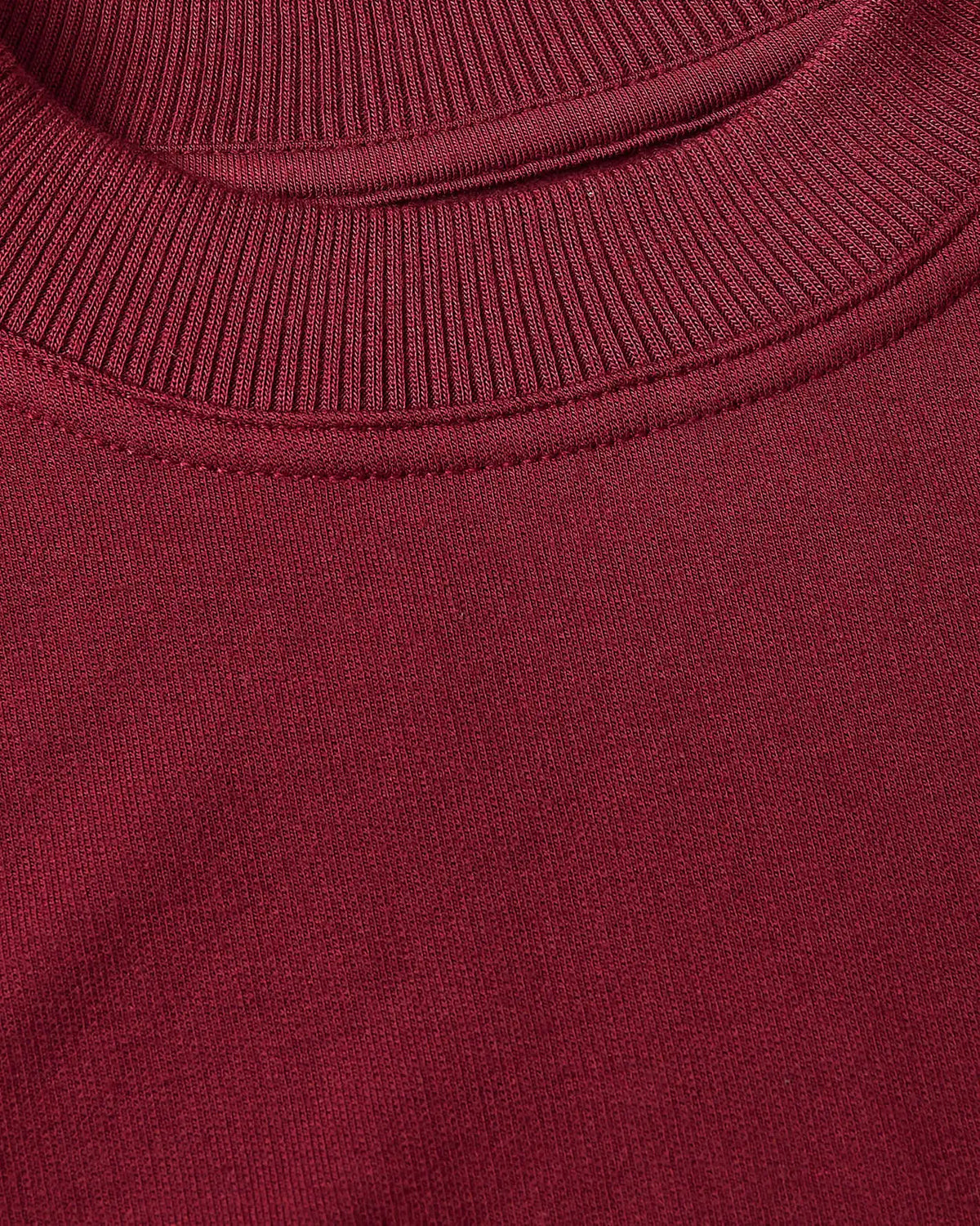 Girls Dark Maroon Slouch Pullover Crew