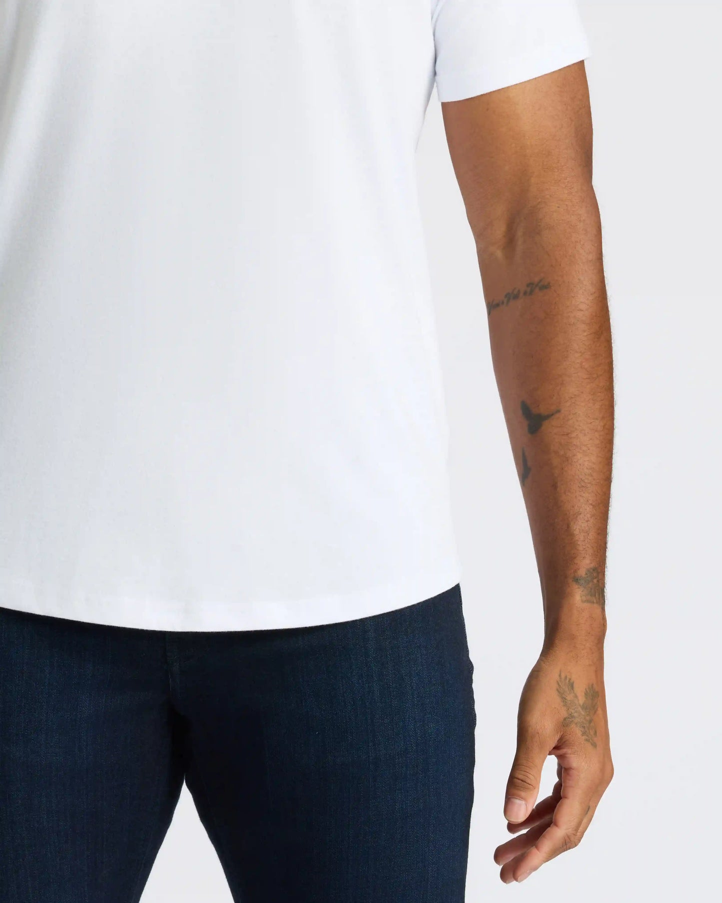Black & White Curved Hem Classic Crew Neck 6-Pack