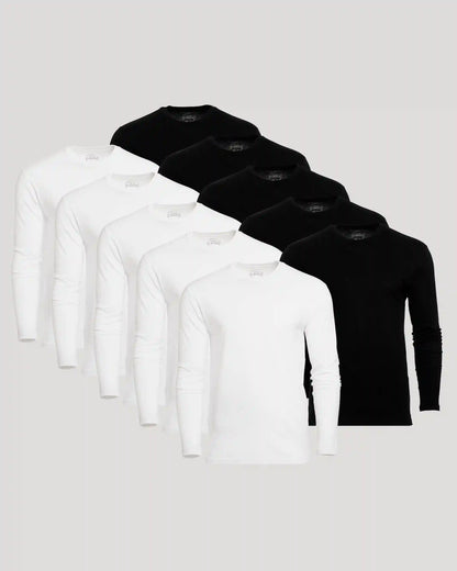 Classic Long Sleeve Crew Neck 10-Pack