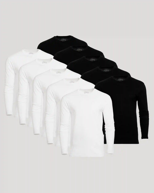 Classic Long Sleeve Crew Neck 10-Pack
