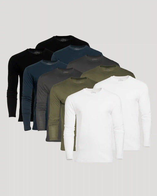 Classic Long Sleeve Crew Neck 10-Pack
