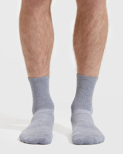Heather Gray Half Crew Socks 12-Pack
