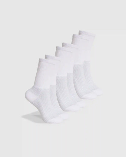 White Active Crew Socks 3-Pack