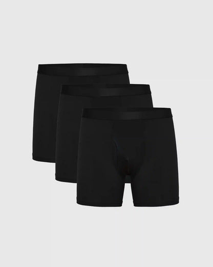 Black Boxer Briefs W/ Fly 3-Pack 2025