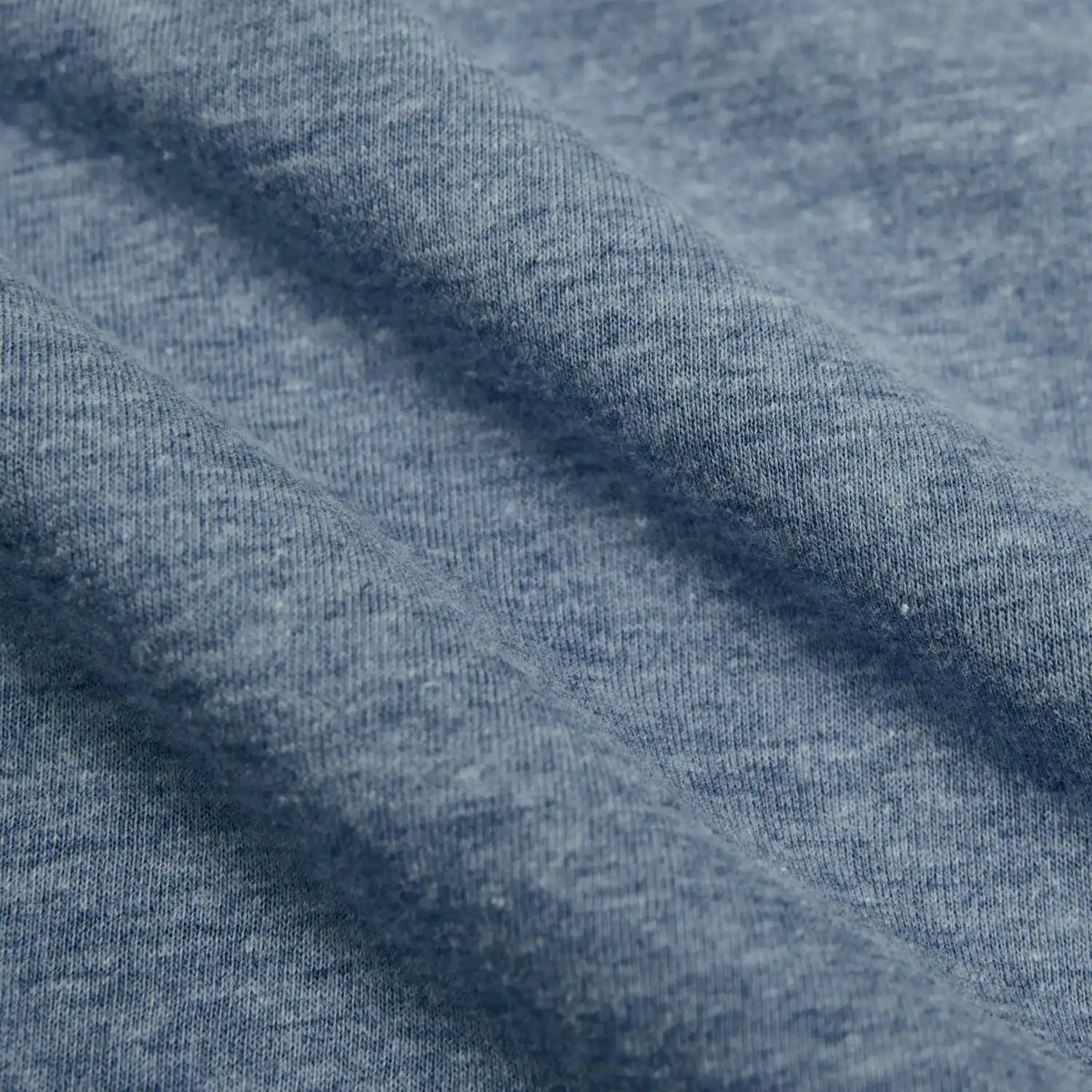 Heather Indigo Classic Long Sleeve Crew Neck