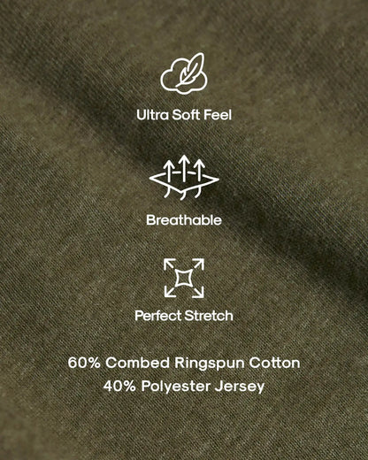 Heather Military Green Classic Crew Neck