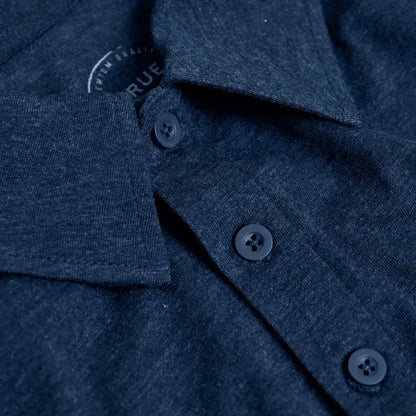 Heather Navy Classic Polo