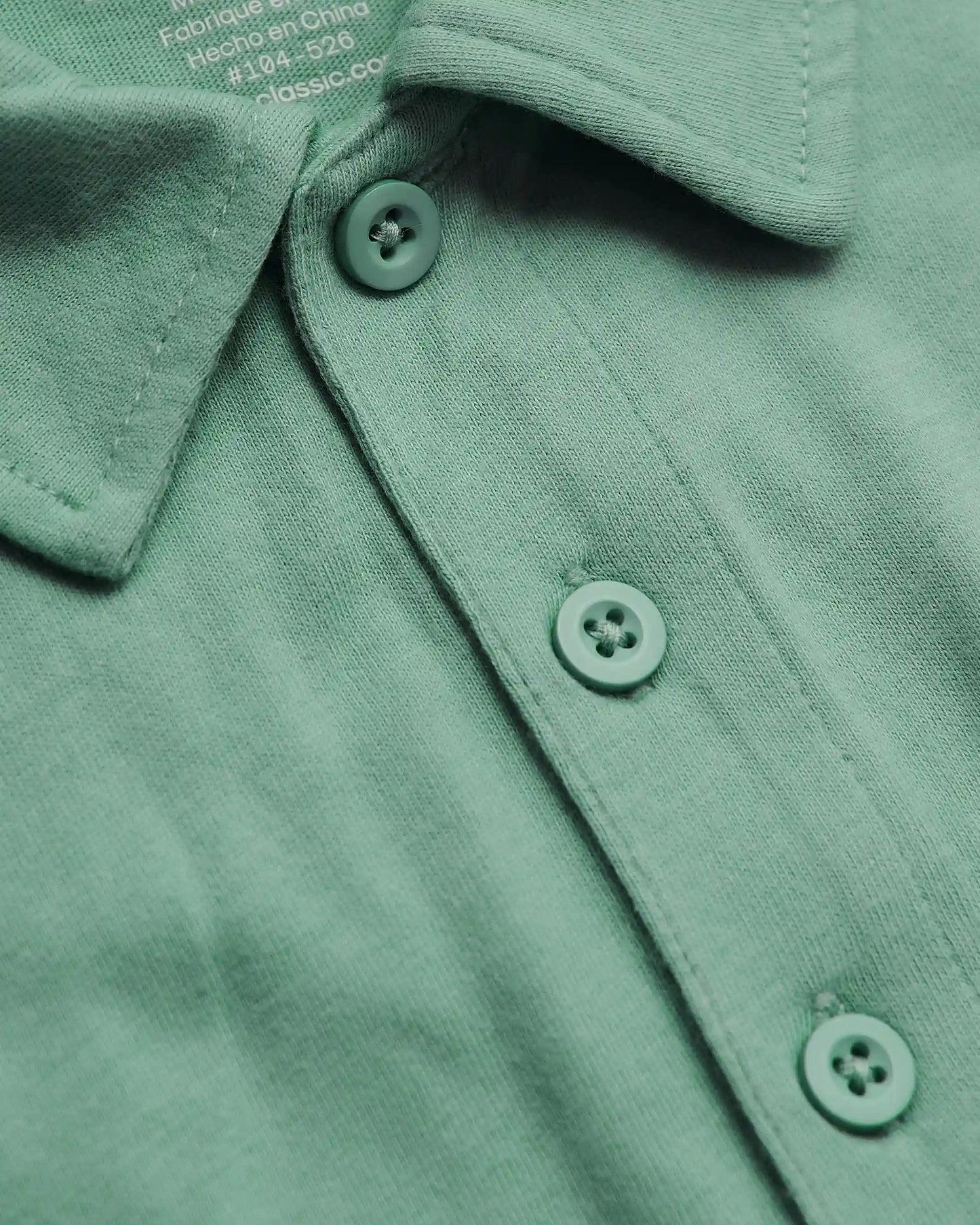 Light Heather Greenery Classic Polo
