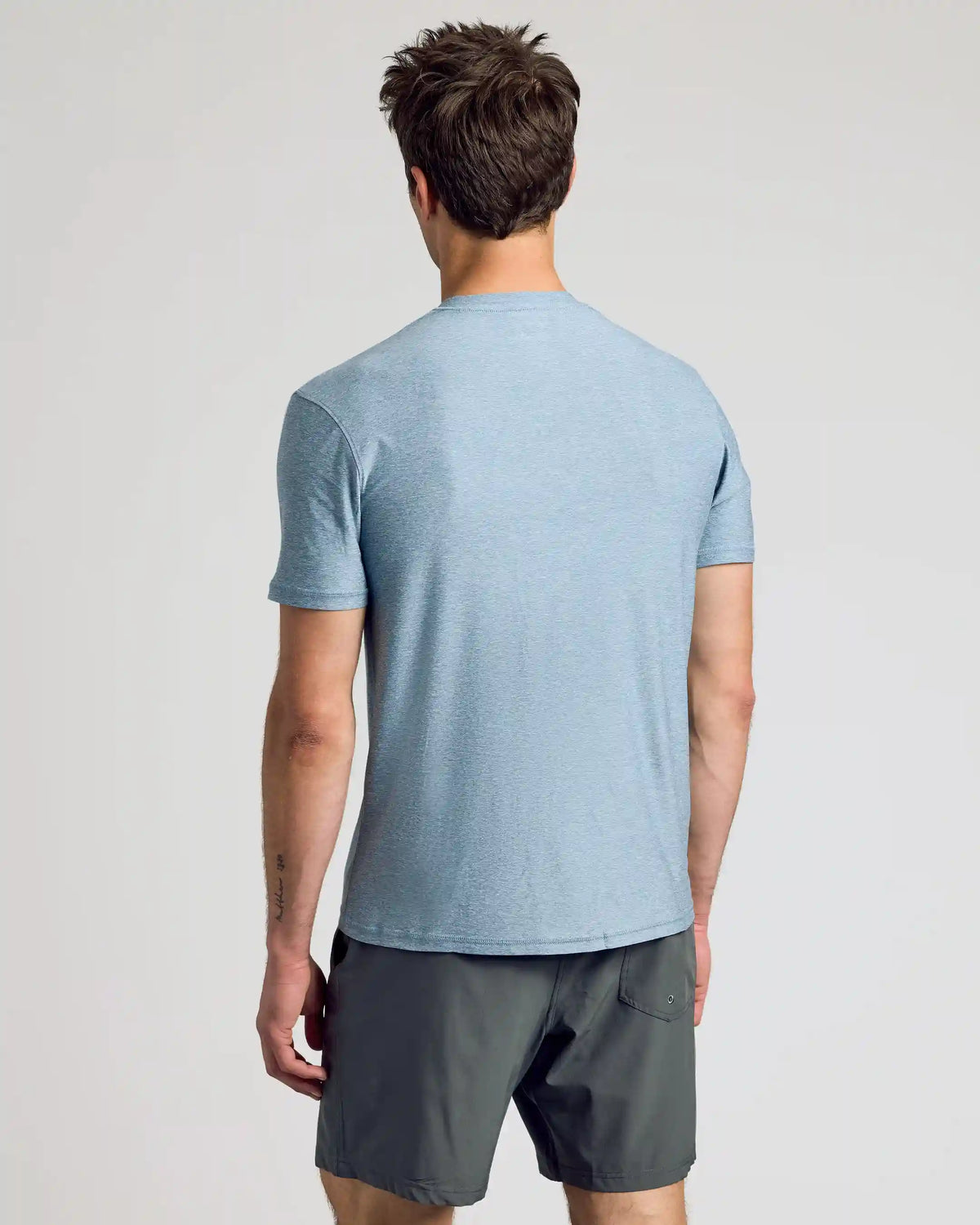 Heather Indigo Active Crew Neck Tee