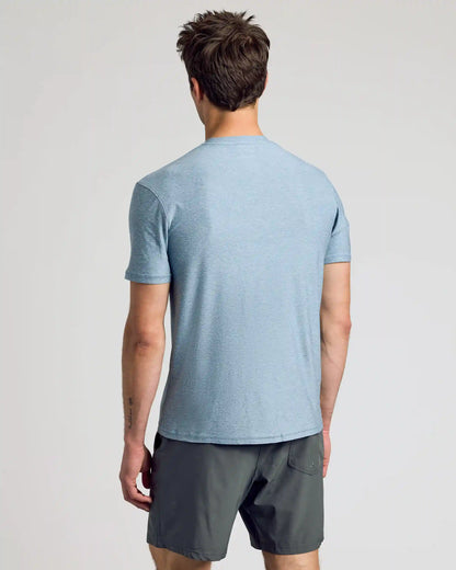 Heather Indigo Active Crew Neck Tee