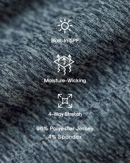 Heather Navy Active Crew Neck Tee