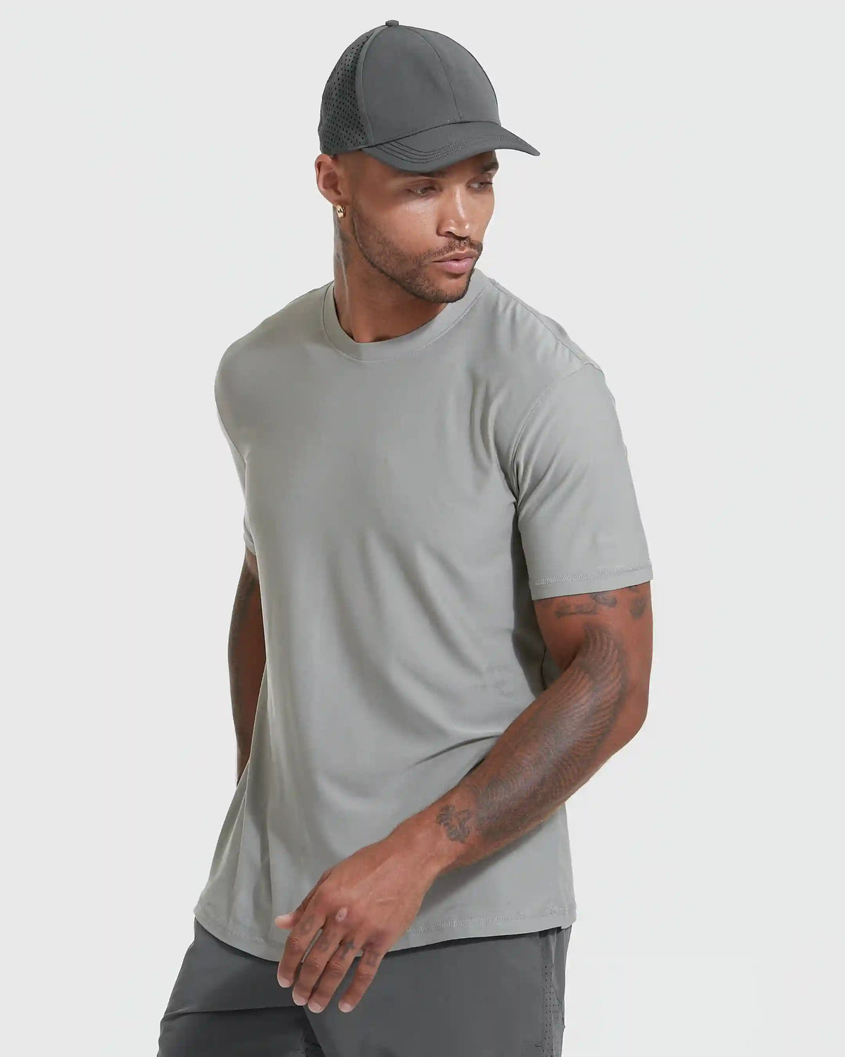 Iron Gray Active Crew Neck Tee