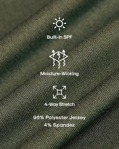 Military Green Active Crew Neck Tee