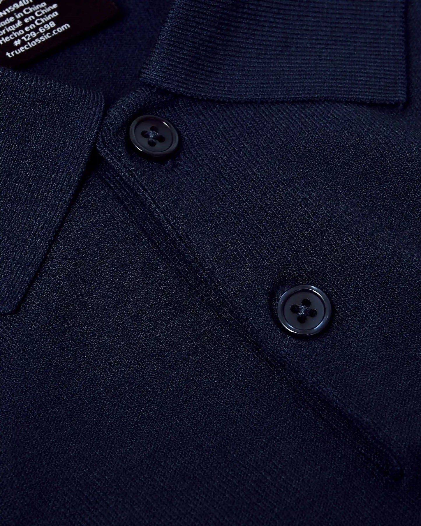 Navy Short Sleeve Sweater Polo