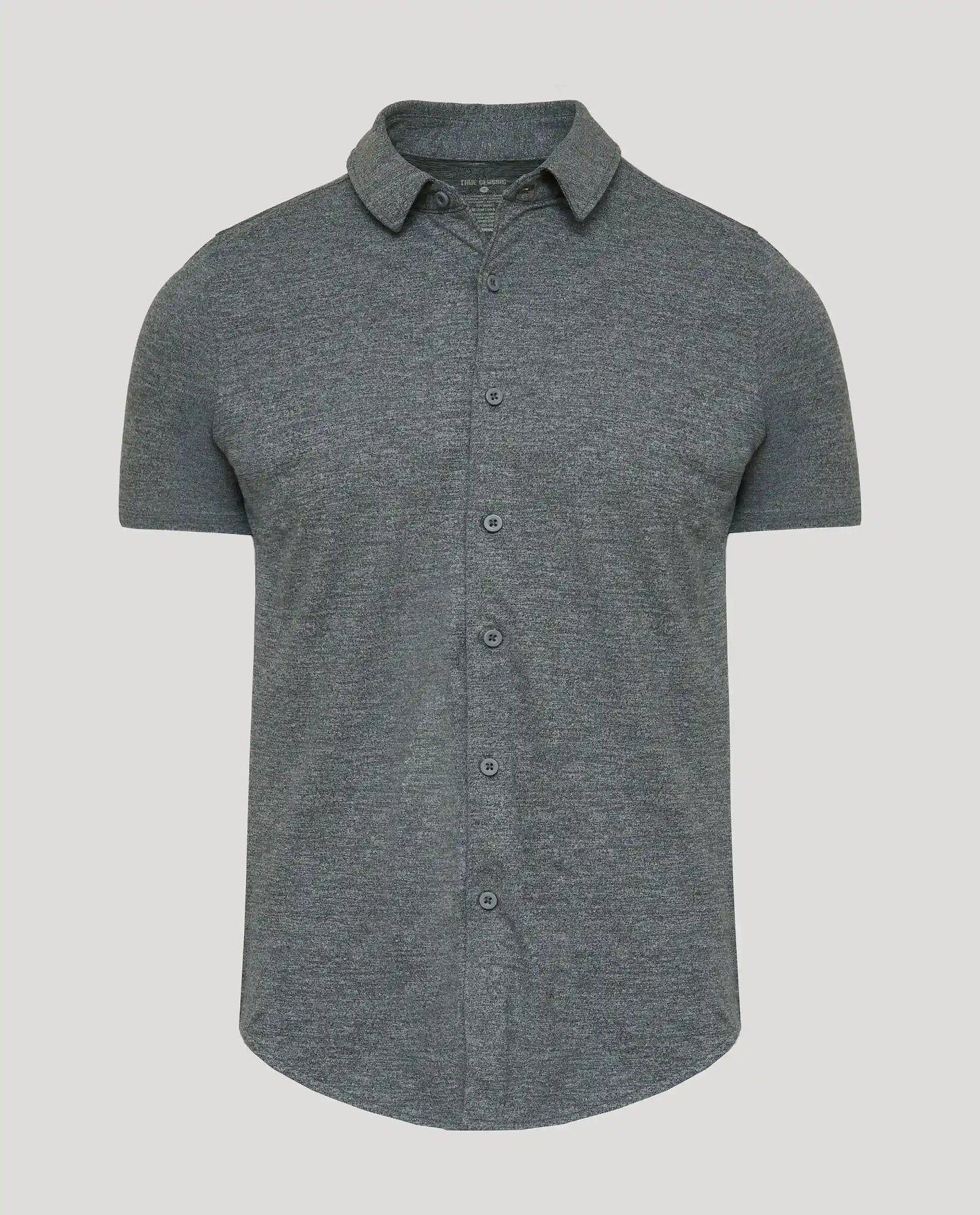 Charcoal Heather Gray Short Sleeve Comfort Knit Shirt
