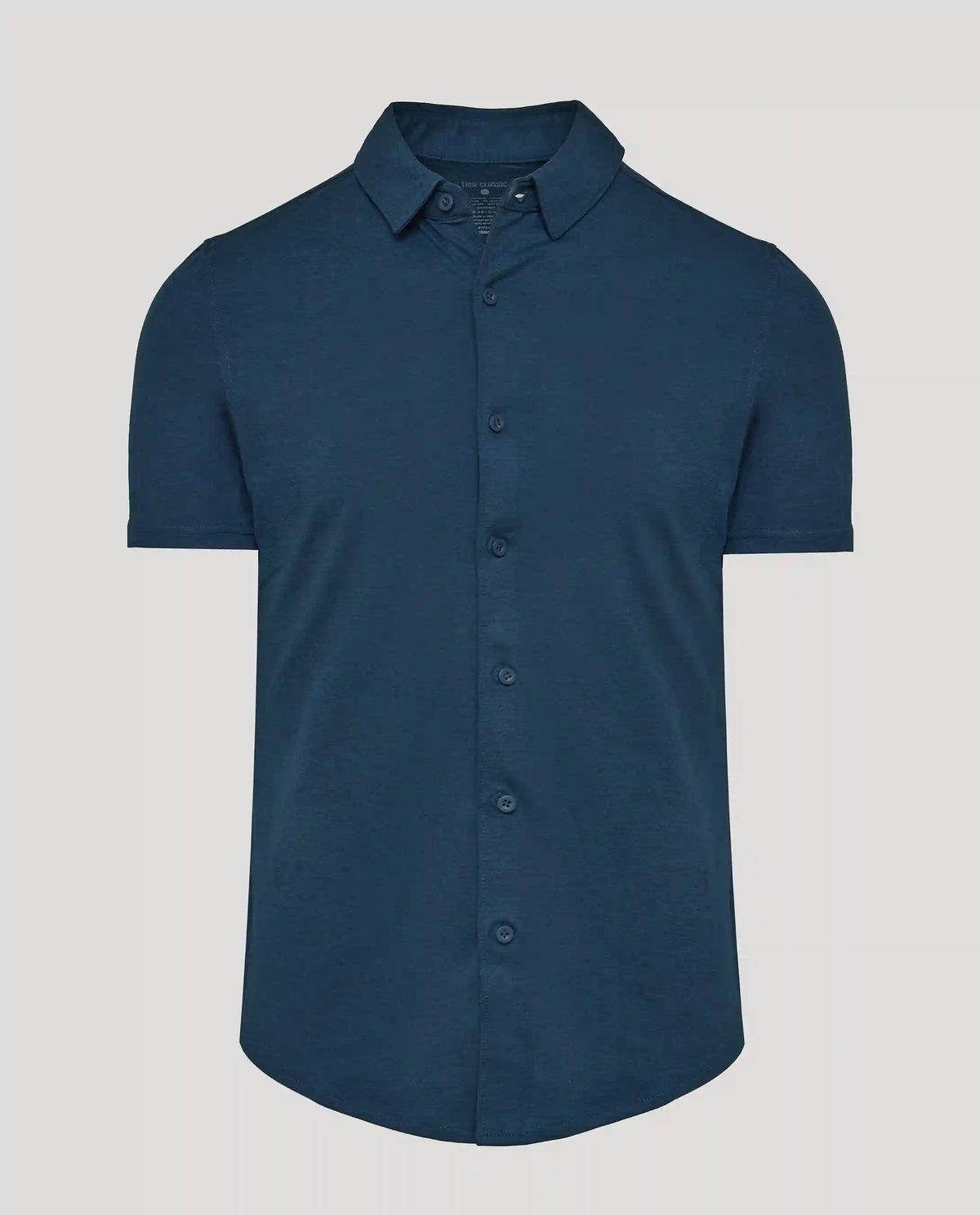 Dark Heather Navy Short Sleeve Comfort Knit Shirt