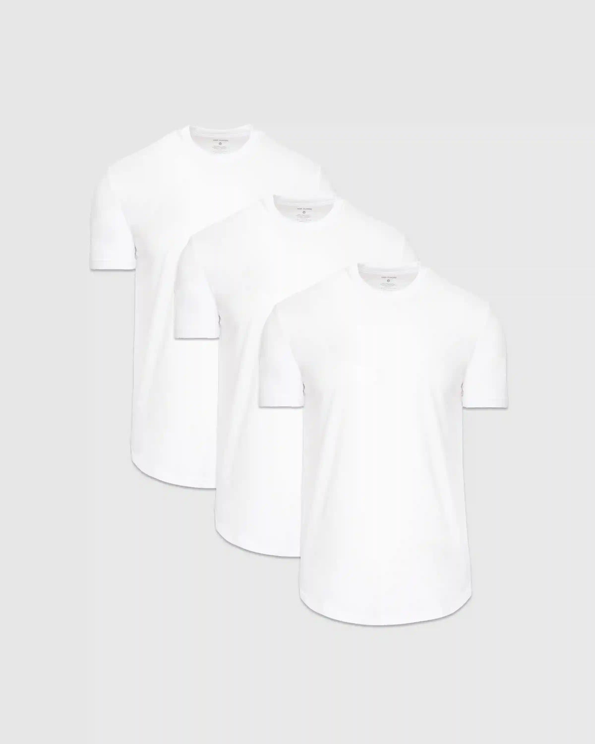White Curved Hem Classic Crew Neck 3-Pack