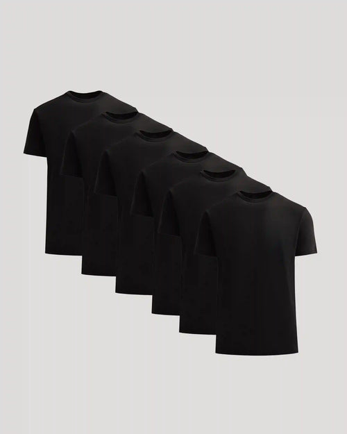 All Black Heavyweight Crew 6-Pack