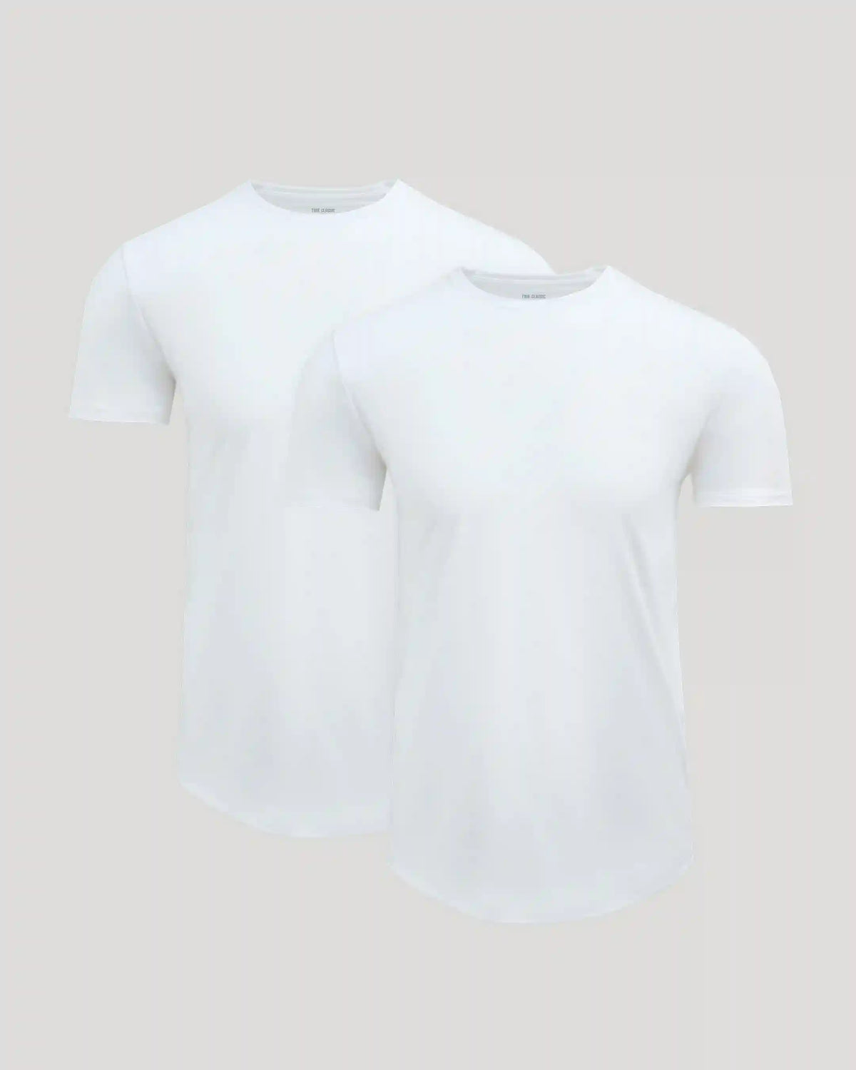 Pima Cotton Blend Curved Hem Crew 2-Pack