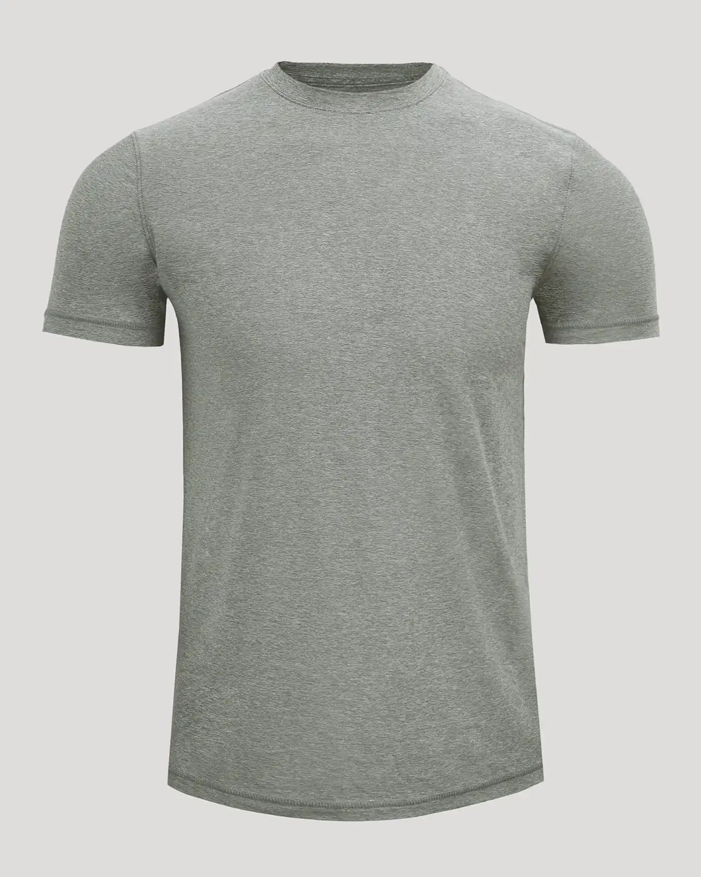 Heather Gray Active Curved Hem Crew