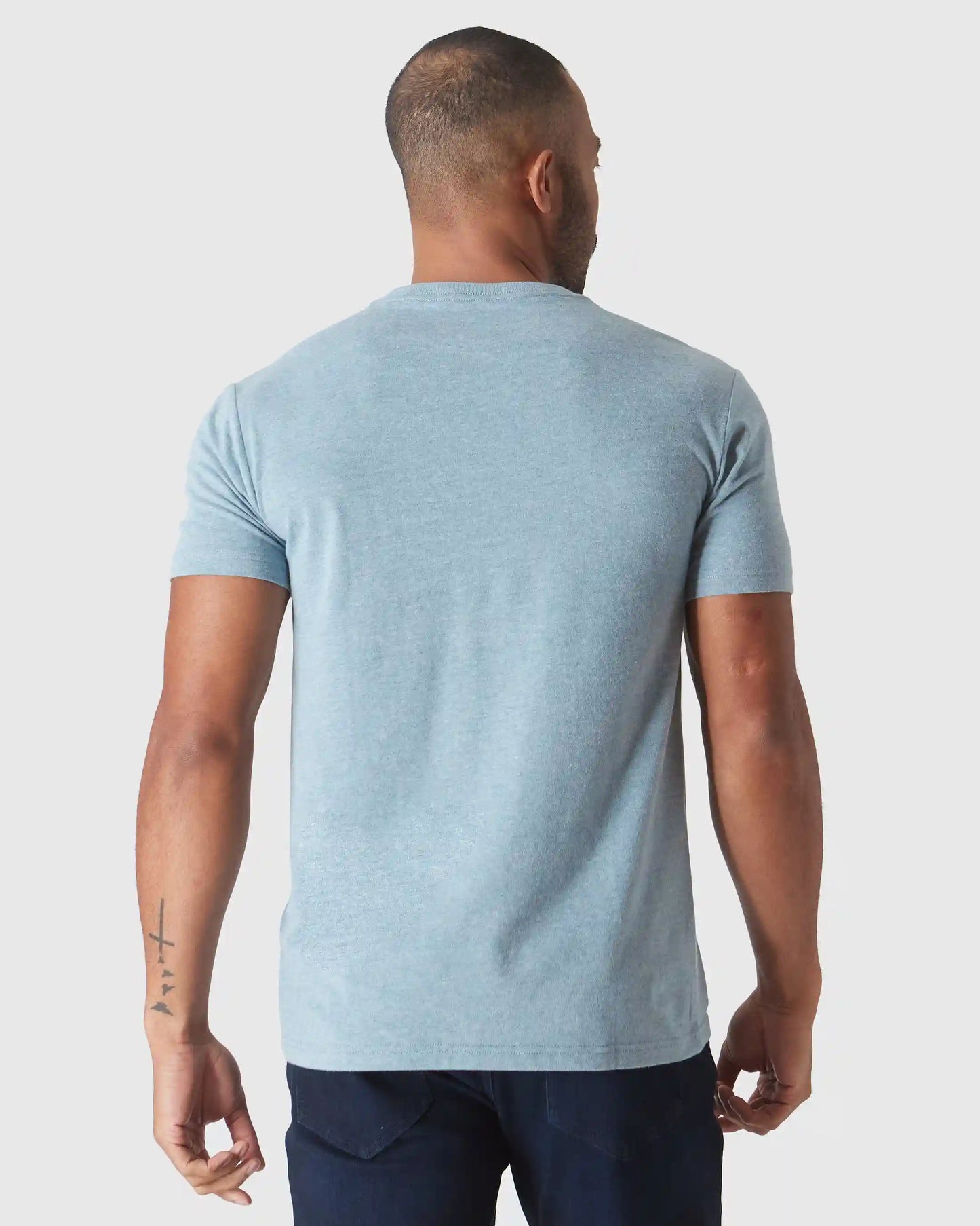 Heather Sapphire Classic V-Neck