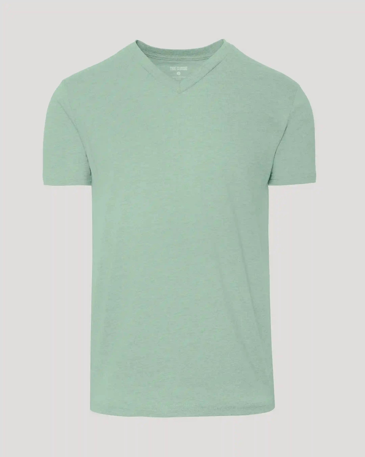 Heather Slate Green Classic V-Neck