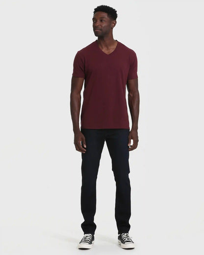Mahogany V Neck T Shirt
