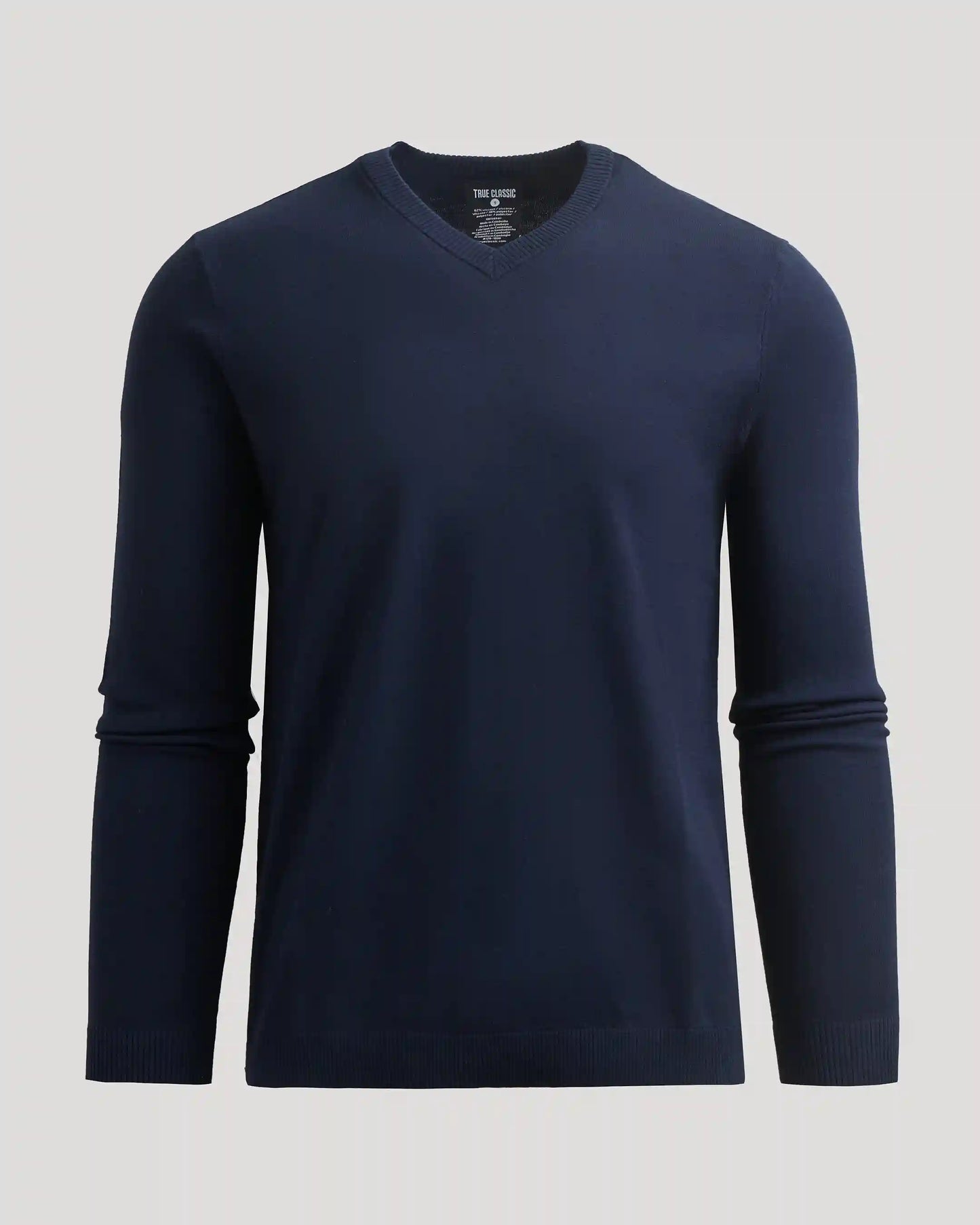 Navy Dressy V-Neck Sweater