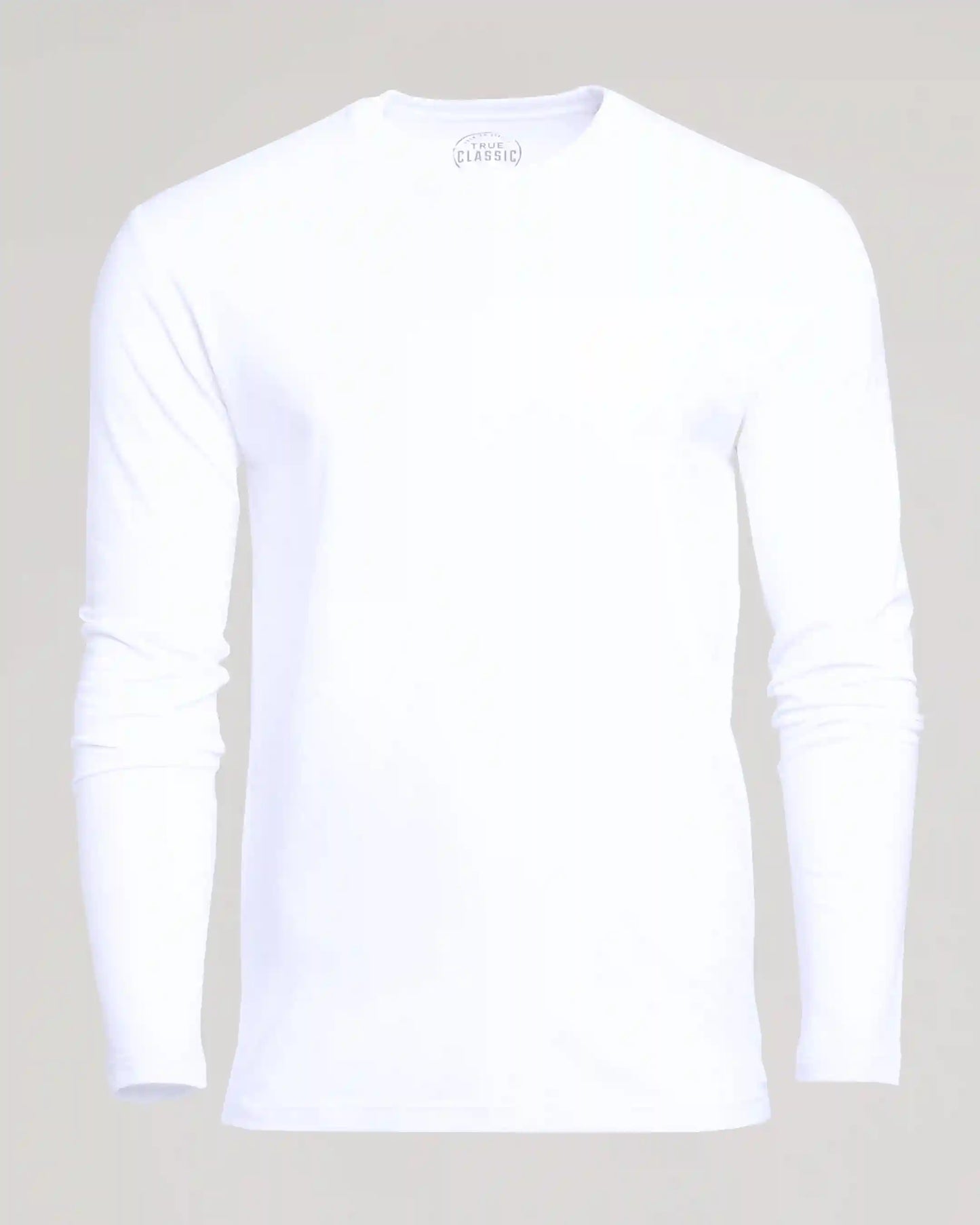 White Classic Long Sleeve Crew Neck