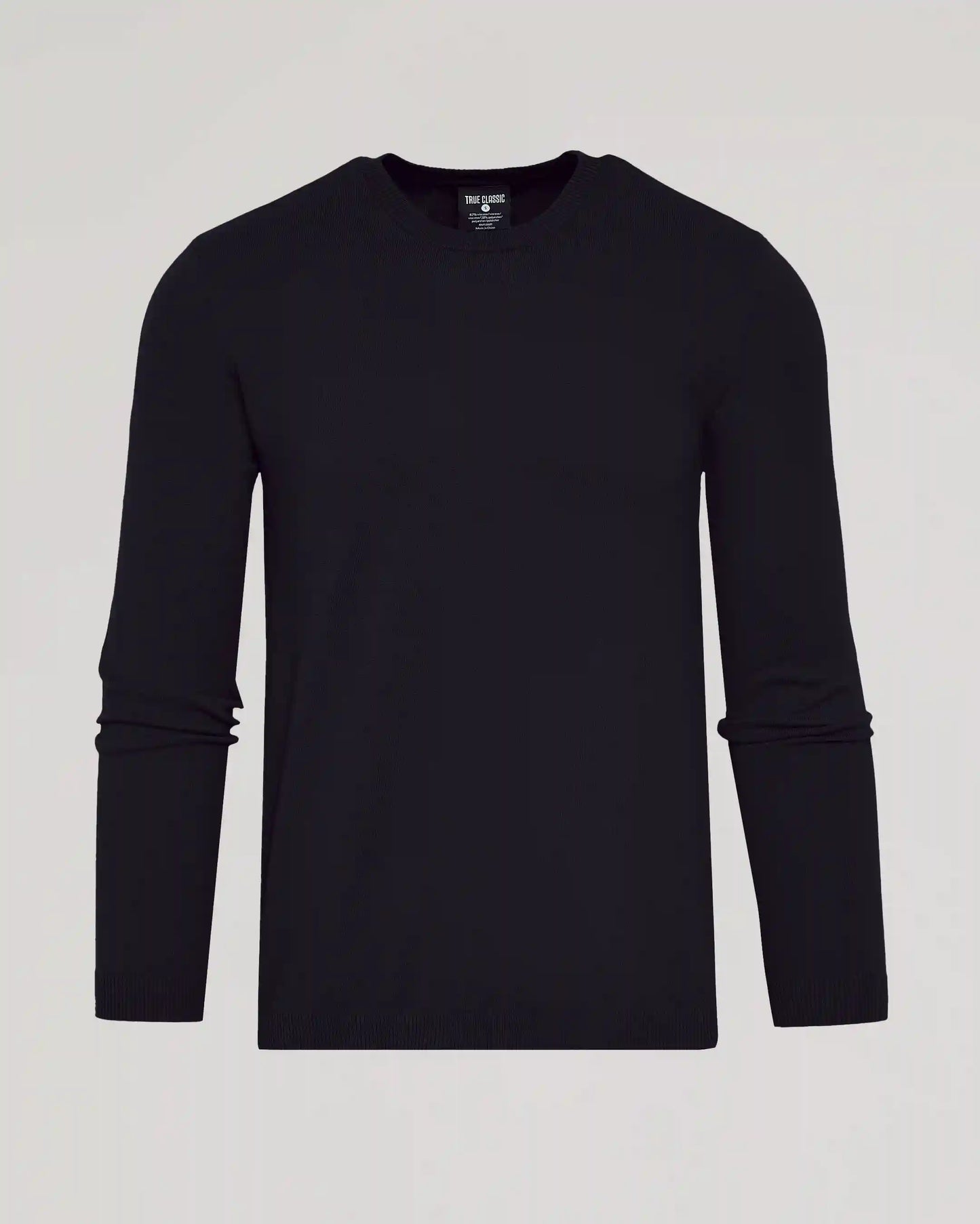 Black Dressy Crew Neck Sweater