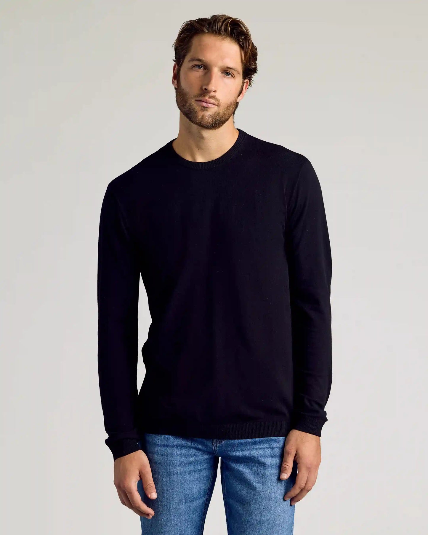 Black & Navy Crew Neck Sweater 2-Pack