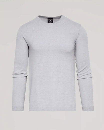 Heather Gray Dressy Crew Neck Sweater