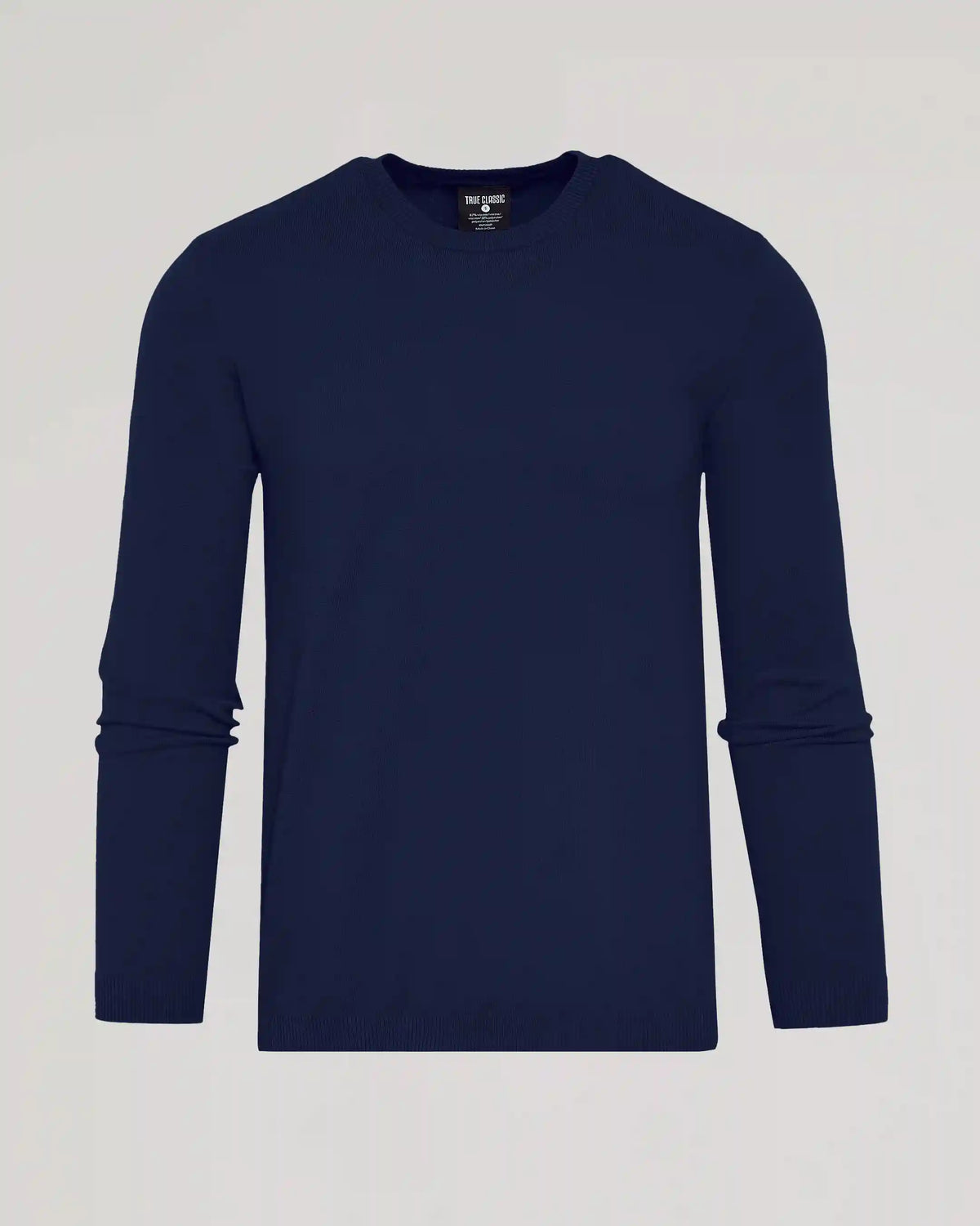 Navy Dressy Crew Neck Sweater