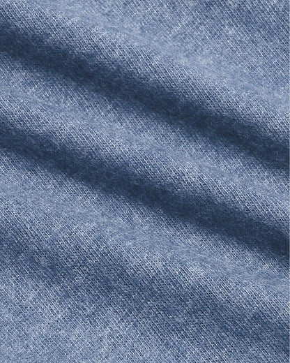 Dark Heather Vintage Navy Classic Long Sleeve Henley