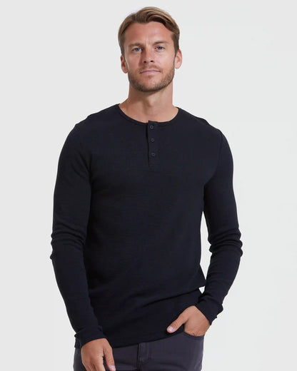 The Staple Long Sleeve Henley 3-Pack
