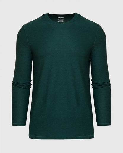 Evergreen Heather Active Long Sleeve Crew T-Shirt