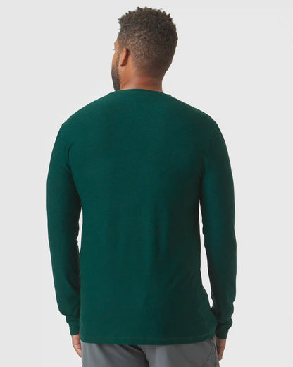 Evergreen Heather Active Long Sleeve Crew T-Shirt