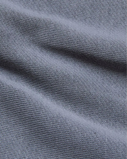 Dusty Blue Fleece French Terry Pullover Crew Neck