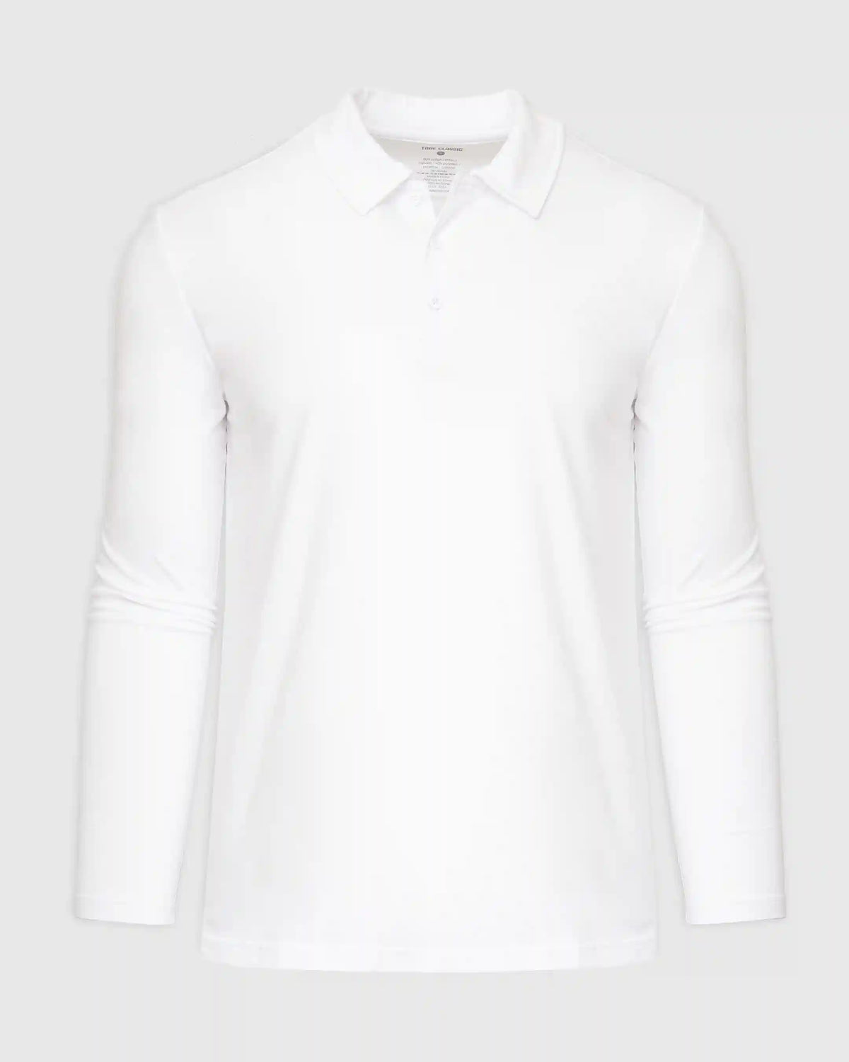 White Long Sleeve Polo