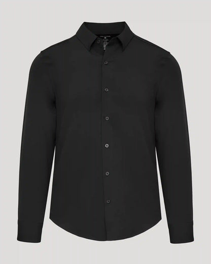 Black Performance Long Sleeve Dress Shirt
