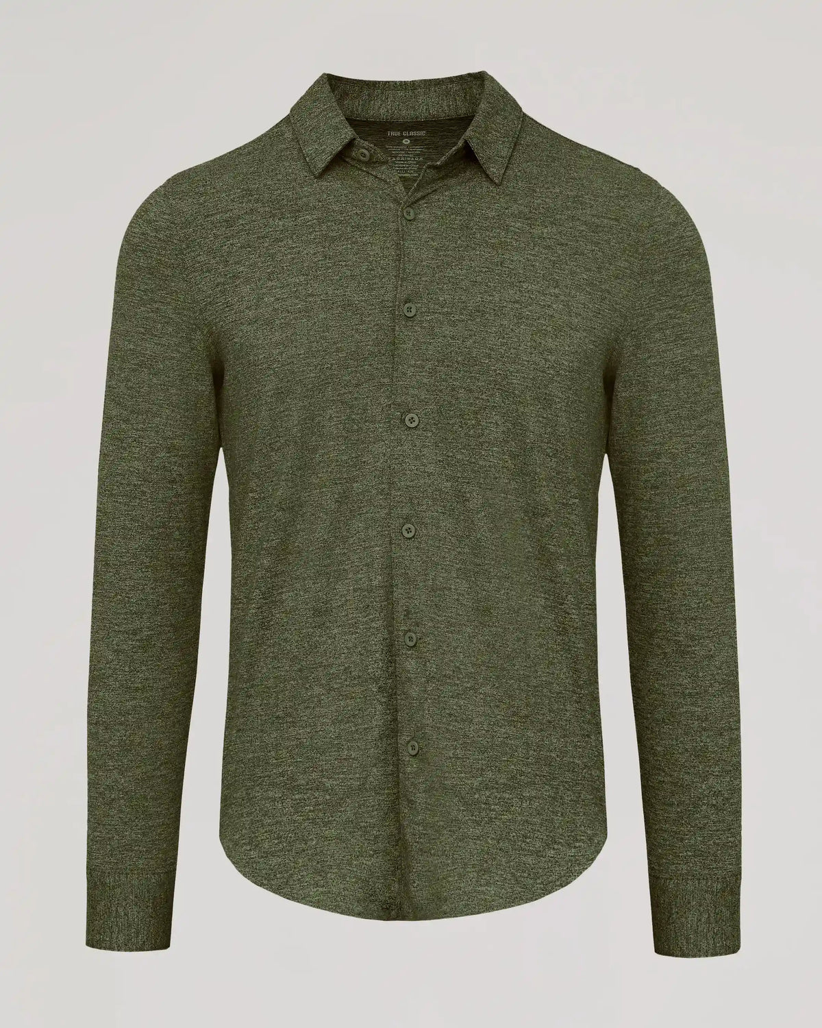 Dark Heather Military Green Long Sleeve Do-It-All Comfort Shirt