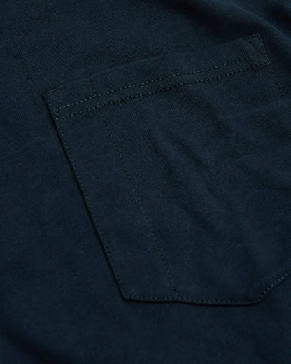 Navy Tall Heavyweight Long Sleeve Pocket Crew