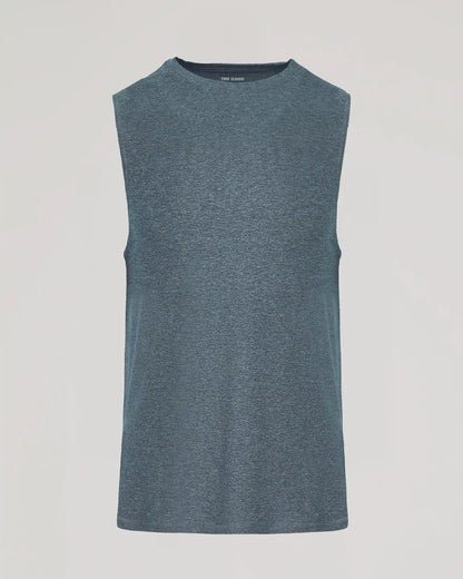 Heather Navy Sleeveless Active Muscle Tee